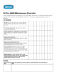 114621 Dri-Eaz Dri-Tech Dessicant Dehumidifier Maintenance Checklist 114621 Dri-Eaz Dri-Tech Dessicant Dehumidifier Maintenance Checklist
