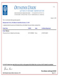 Kosher Certification Letter