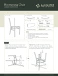 Boomerang Restaurant Chairs Instruction Sheet