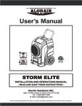 STORM ELITE DEHUMIDIFIER manual STORM ELITE DEHUMIDIFIER manual