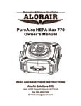 PureAiro Max 770 manual