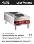Avantco CER-400 4-Burner Solid French-Style Countertop Electric Range - 208/240V, 5,400/7,000W