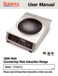 Galaxy GIWC18 Stainless Steel Countertop Wok Induction Range / Cooker -  120V, 1800W