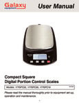 Galaxy Compact Square Digital Portion Control Scales Manual