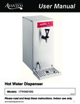 177HWD15G Avantco Hot Water Dispenser Manual