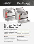 Avantco BT18AXL Vertical Contact Conveyor Bun Toaster with Extended Length  Feed Tray - 120V, 1600W