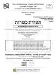 1883 Maison Kosher Certificate