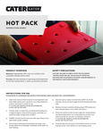 CaterGator Dash Red Full Size Hot Board for Food Pan Carriers Instruction Sheet