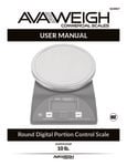 AvaWeigh PCR10NSF 10 Ib. Round Digital Portion Control Scale