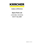 Karcher T11 Spare Parts List