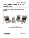PF Series Oil Filter Machines Manual PF Series Oil Filter Machines Manual