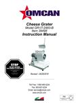 Omcan USA 39498 100 Kg per Hour Electric Countertop Cheese Grater - 208  Volts 3-Ph