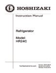 Hoshizaki HR24C Instruction Manual Hoshizaki HR24C Instruction Manual