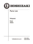 Hoshizaki HR24C Parts List Hoshizaki HR24C Parts List
