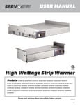 ServIt Strip Warmer Manual ServIt Strip Warmer Manual