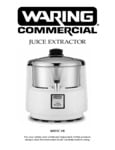 Waring Heavy Duty Juicer Updated Manual Waring Heavy Duty Juicer Updated Manual