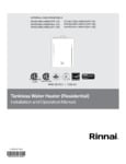 Rinnai RX/RXP Manual Rinnai RX/RXP Manual