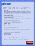 Calibration Certificate for this item