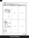 76A7770100002_American Standard_Touchless Soap Dispenser_Parts List 76A7770100002_American Standard_Touchless Soap Dispenser_Parts List
