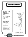 840297601OPENER CAN MANUAL SS BASE HAMILTON BEACH Manual