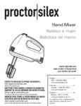 Proctor Silex Easy Mix White 5 Speed Hand Mixer care Proctor Silex Easy Mix White 5 Speed Hand Mixer care