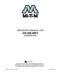Mi-T-M Gasoline Generator Manual Mi-T-M Gasoline Generator Manual