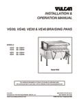 Vulcan VE40-33 - Electric Manual Tilt Braising Pan / Tilt Skillet 40 Gal. -  208-240v/50/60/1-3