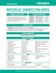 WipesPlus Disinfecting Wipes Technical Data