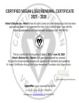 Abbot's Butcher Inc- Vegan Certificate Abbot's Butcher Inc- Vegan Certificate