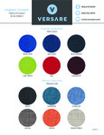 Versare Acoustical Fabric Swatch Chart Versare Acoustical Fabric Swatch Chart