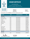 Alta Foods Star Kosher Certificate Alta Foods Star Kosher Certificate