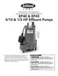 Ashland EP45 Effluant Pump Manual Ashland EP45 Effluant Pump Manual