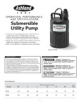 Ashland UT56 Utility Pump Manual Ashland UT56 Utility Pump Manual