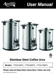 Avantco CU30CETL 30 Cup (150 oz.) Double Wall Stainless Steel Coffee Urn / Coffee Percolator - 950W