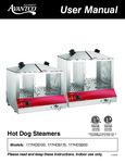 Avantco Hot Dog Steamers Manual