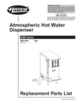 Hatco AWD-12 Replacement Parts List