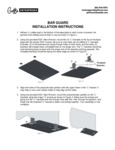 Goff's Bar Guard Installation Instructions Goff's Bar Guard Installation Instructions