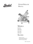 Berkel Gravity Slicers Owner - Operator Manual