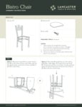 LTS Bistro Chair Wood Instructions LTS Bistro Chair Wood Instructions