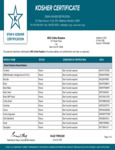 BKG Coffee Roasters Kosher Certificate
