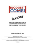 Blodgett_BLCT-H-mini_CombiOven_PartsList_1 Blodgett_BLCT-H-mini_CombiOven_PartsList_1