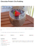 Bob's Red Mill Chocolate Protein Chia Pudding Recipe