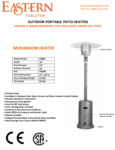 Eastern Tabletop Mushroom Patio Heater Flyer Eastern Tabletop Mushroom Patio Heater Flyer