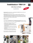 Sammic Emulsionizer Pro Brochure Sammic Emulsionizer Pro Brochure