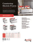 Avantco Countertop Electric Fryers Sell Sheet