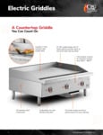 CPG Electric Griddles Sell Sheet CPG Electric Griddles Sell Sheet