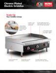 CPG ULTRA Series Electric Griddles Sell Sheet