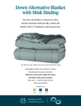 Down-Alternative Blanket with Mink Binding Brochure