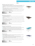 Escalade Sports Ping Pong Table Brochure