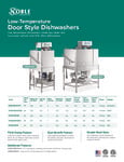 Low Temp Door Style Dishwashers Brochure